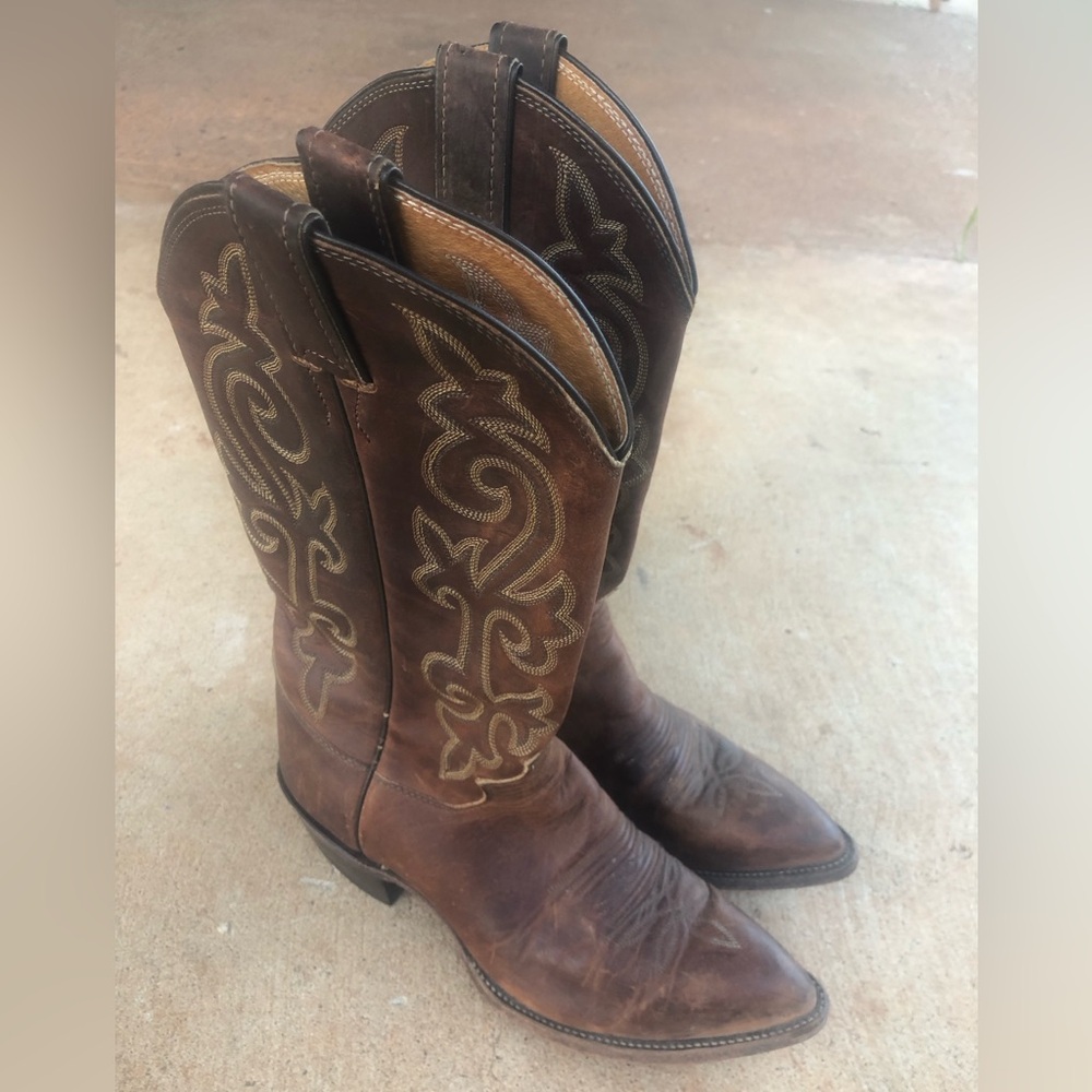 Justin Boots Brown Leather Western Boots women’s size 7/7.5